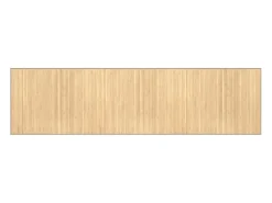 Alfombra rectangular de bambú natural claro 80x300 cm