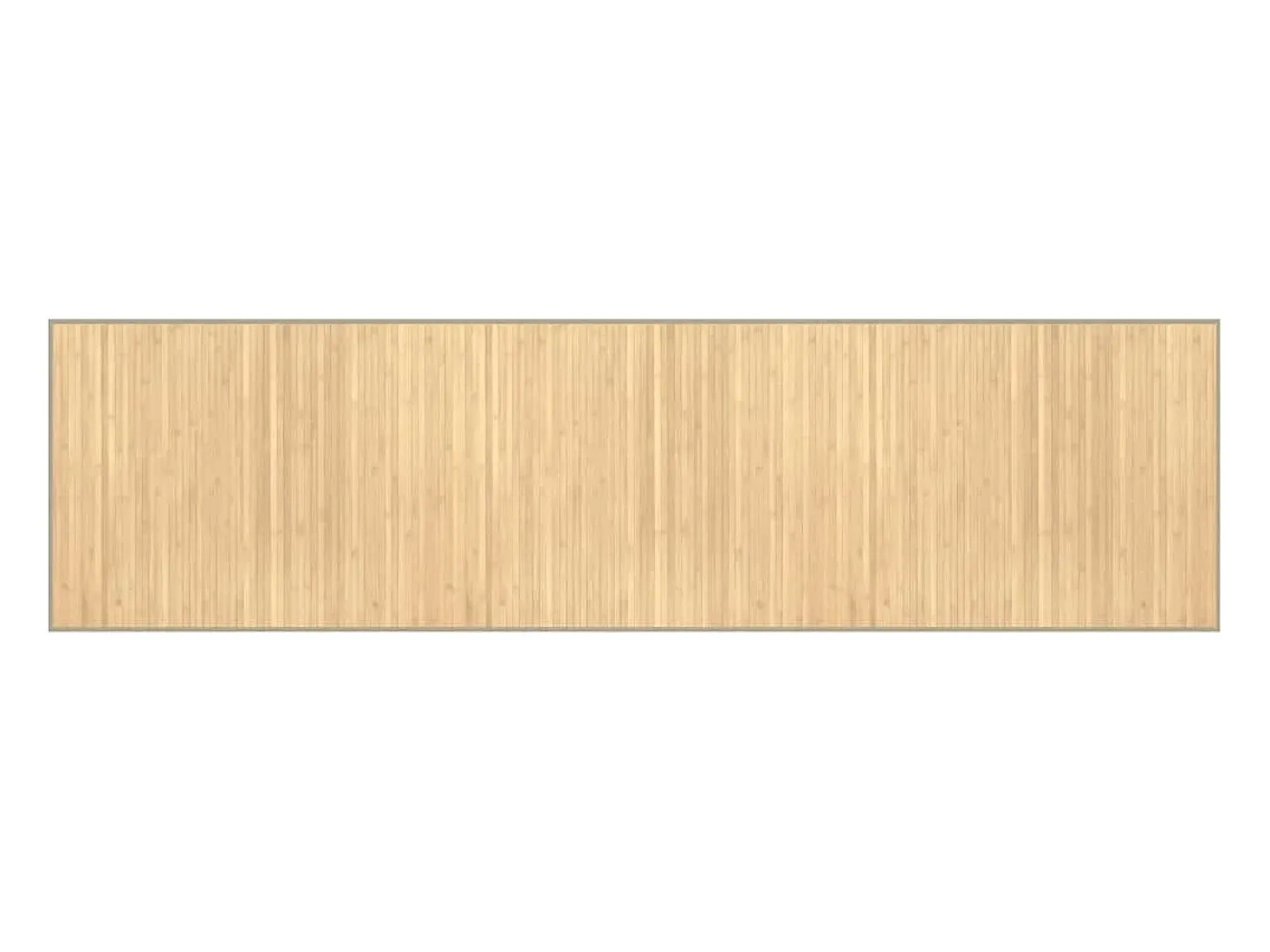 Alfombra rectangular de bambú natural claro 80x300 cm