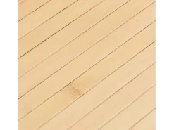 Alfombra rectangular de bambú natural claro 80x300 cm