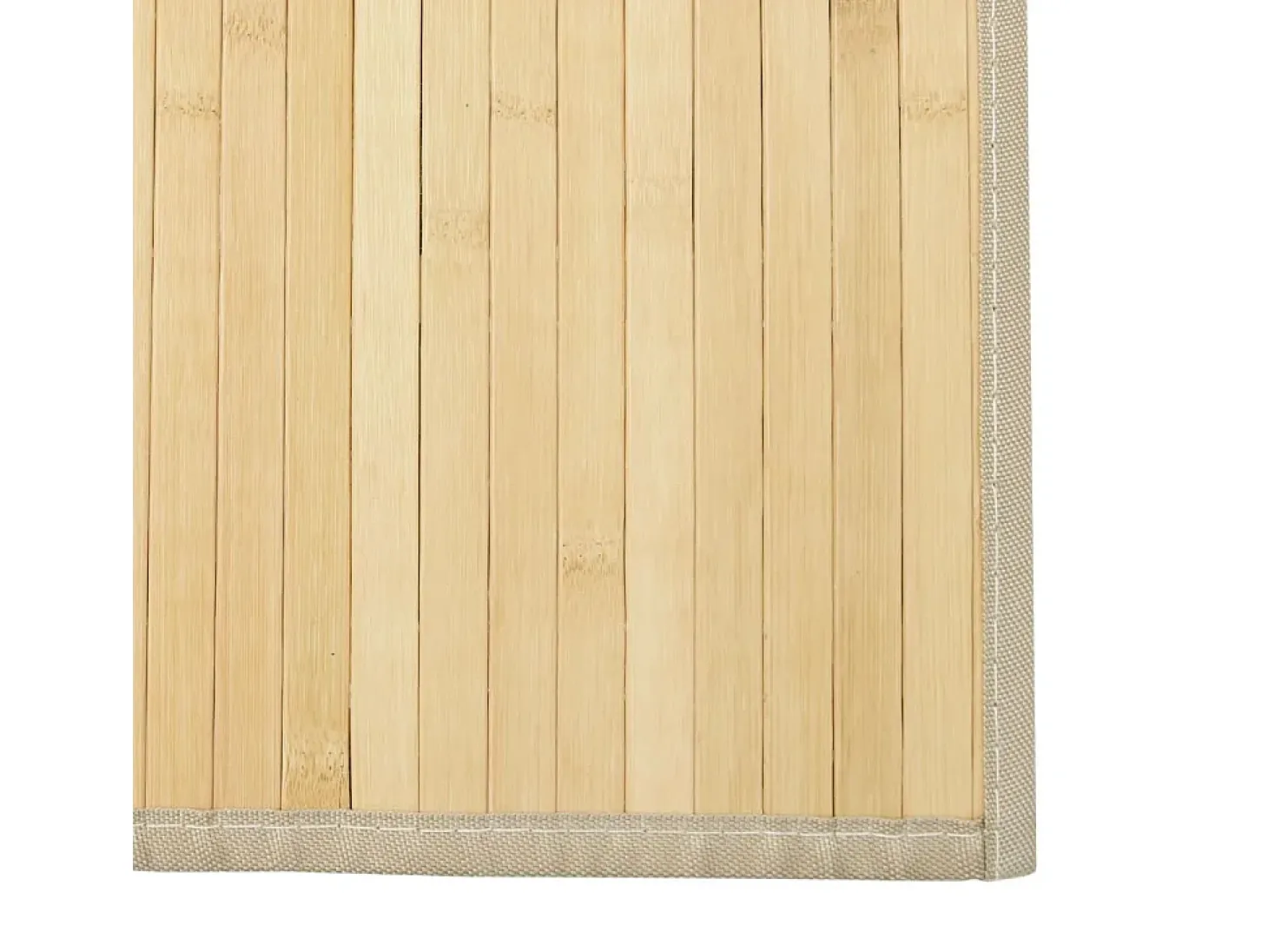 Alfombra rectangular de bambú natural claro 70x100 cm