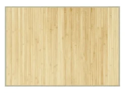 Alfombra rectangular de bambú natural claro 70x100 cm