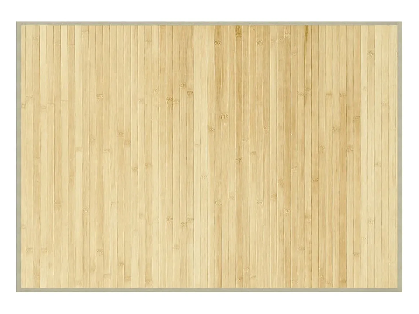 Alfombra rectangular de bambú natural claro 70x100 cm