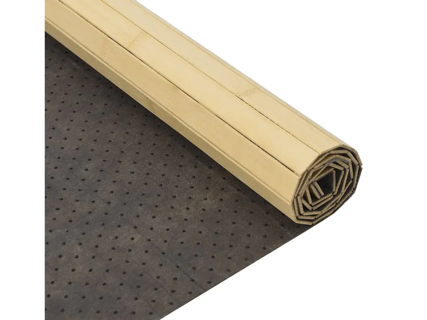 Alfombra rectangular de luz natural 100x300 cm bambú