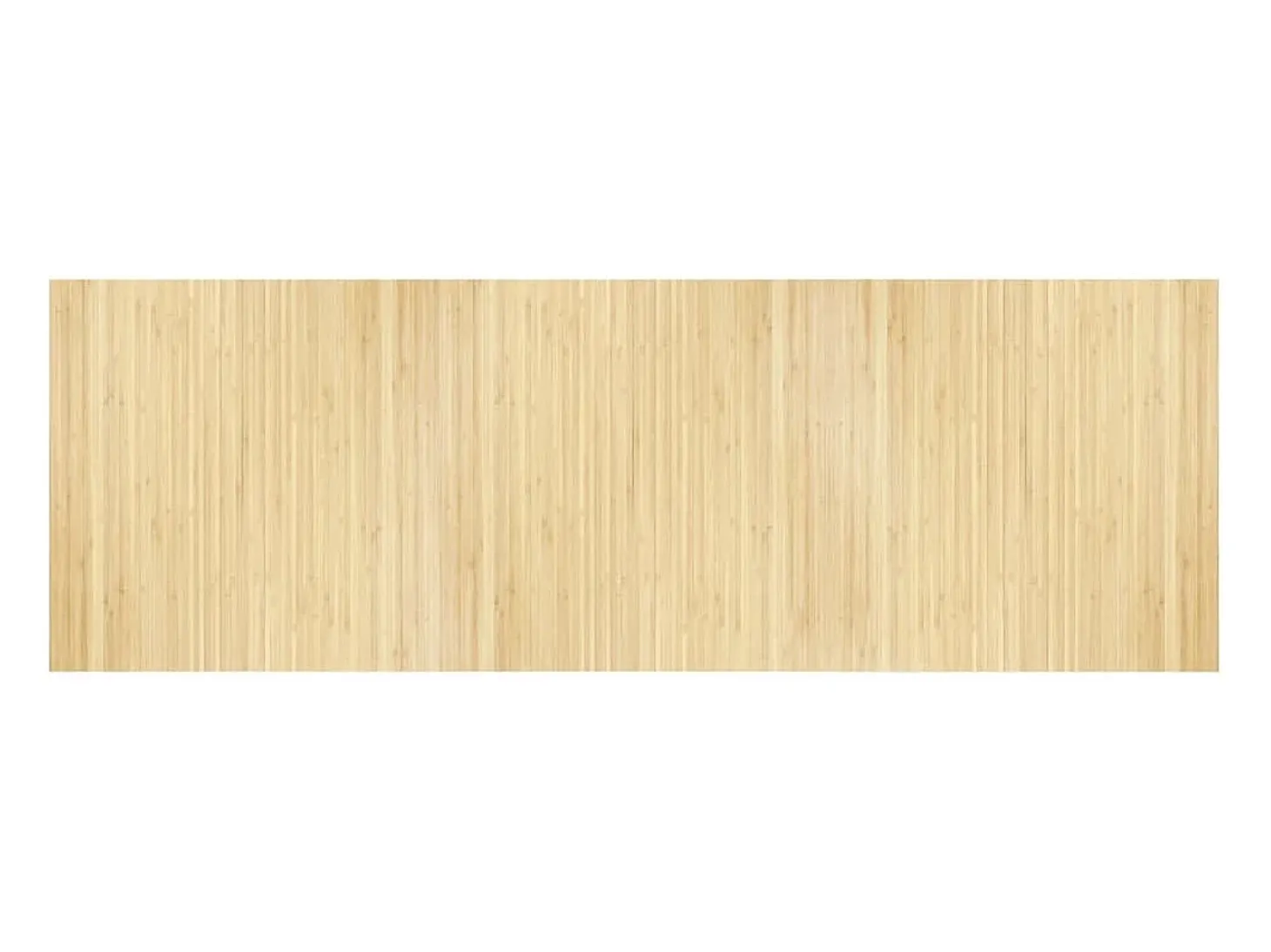 Alfombra rectangular de luz natural 100x300 cm bambú