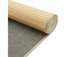 Alfombra rectangular de luz natural 100x200 cm bambú