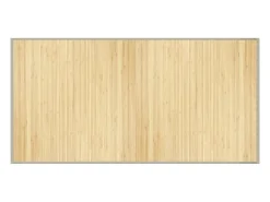 Alfombra rectangular de luz natural 100x200 cm bambú