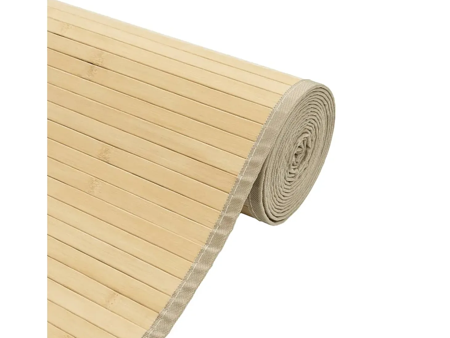 Alfombra rectangular de luz natural 100x200 cm bambú