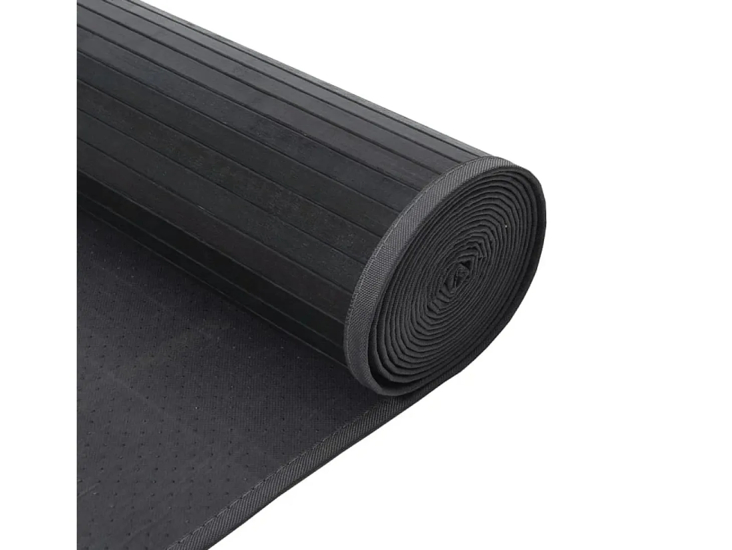 Alfombra rectangular gris 70x300 cm bambú