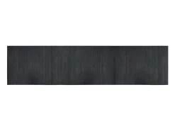 Alfombra rectangular gris 70x300 cm bambú