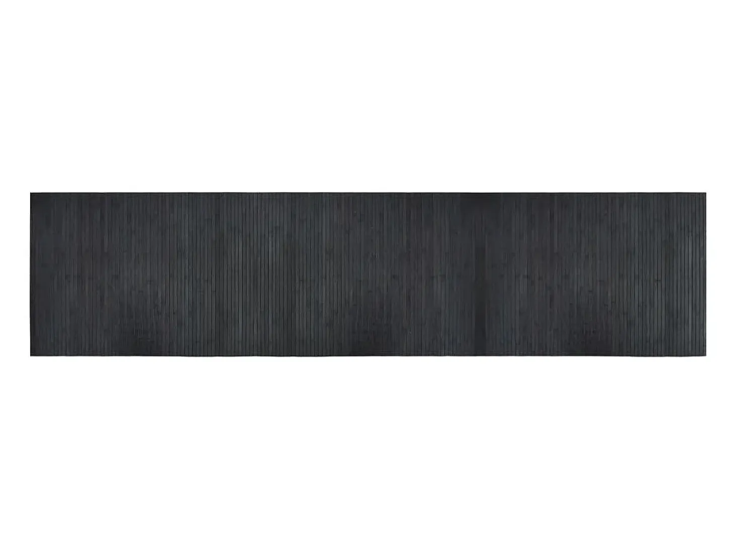 Alfombra rectangular gris 70x300 cm bambú