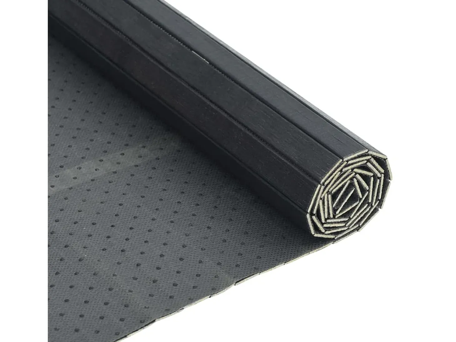 Alfombra rectangular gris 70x300 cm bambú