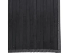Alfombra rectangular gris 100x200 cm bambú