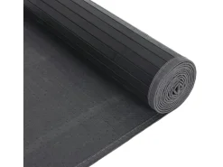 Alfombra rectangular gris 80x300 cm bambú