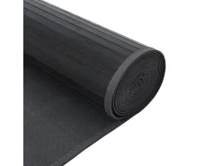 Alfombra rectangular gris 100x300 cm bambú
