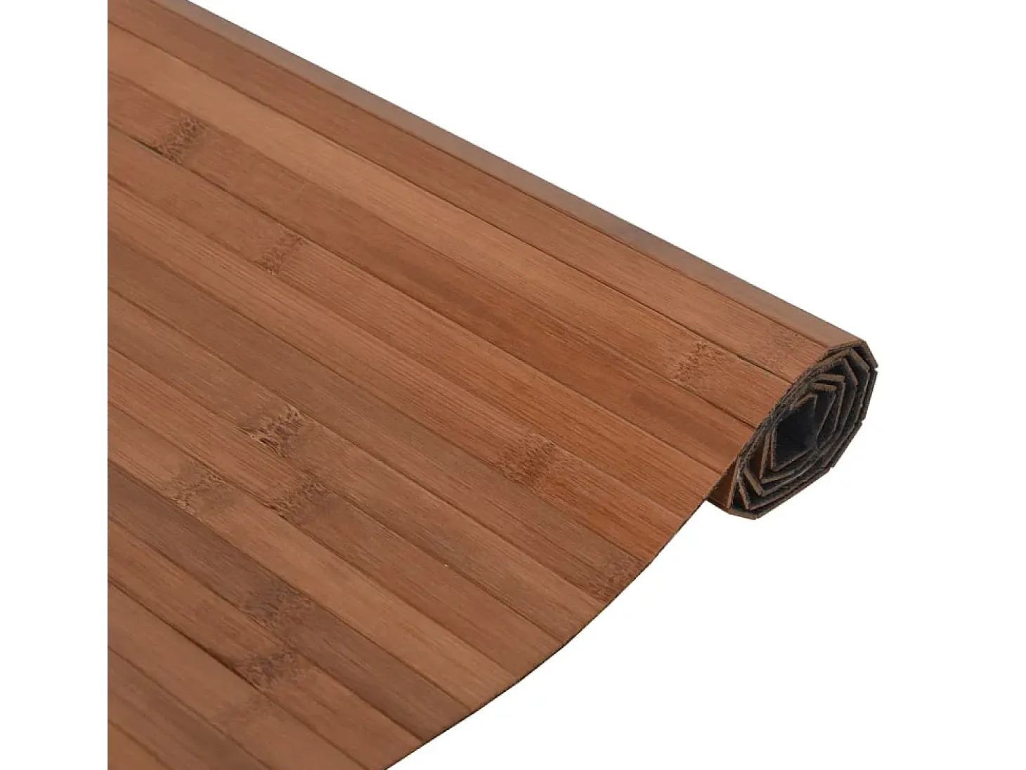 Alfombra rectangular marrón 60x500 cm bambú