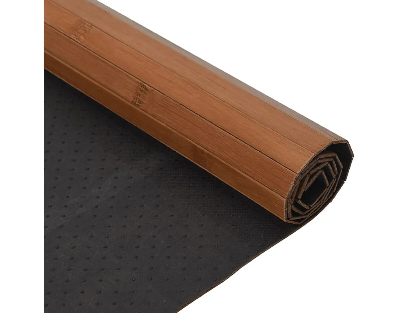 Alfombra rectangular marrón 60x500 cm bambú