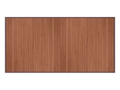 Alfombra rectangular marrón 100x200 cm bambú