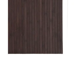 Alfombra rectangular marrón oscuro 80x200 cm bambú