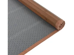 Alfombra rectangular marrón 80x1000 cm bambú