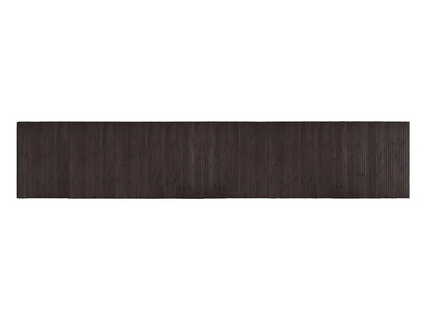 Alfombra rectangular marrón oscuro 60x300 cm bambú
