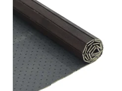 Alfombra rectangular marrón oscuro 60x300 cm bambú