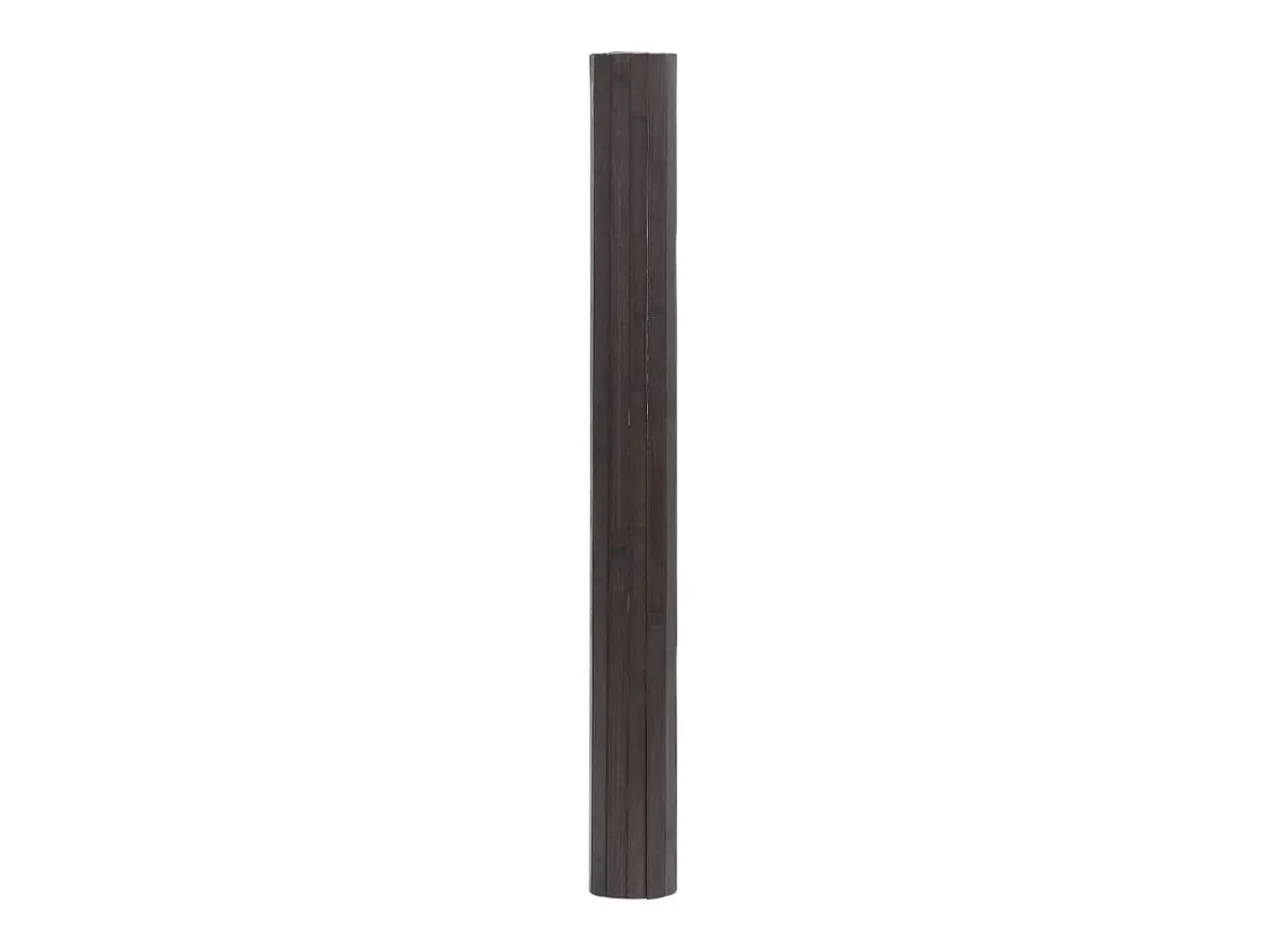 Alfombra rectangular marrón oscuro 60x300 cm bambú