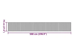 Alfombra rectangular marrón 70x500 cm bambú
