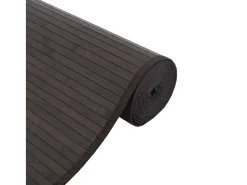 Alfombra rectangular marrón oscuro 100x200 cm bambú