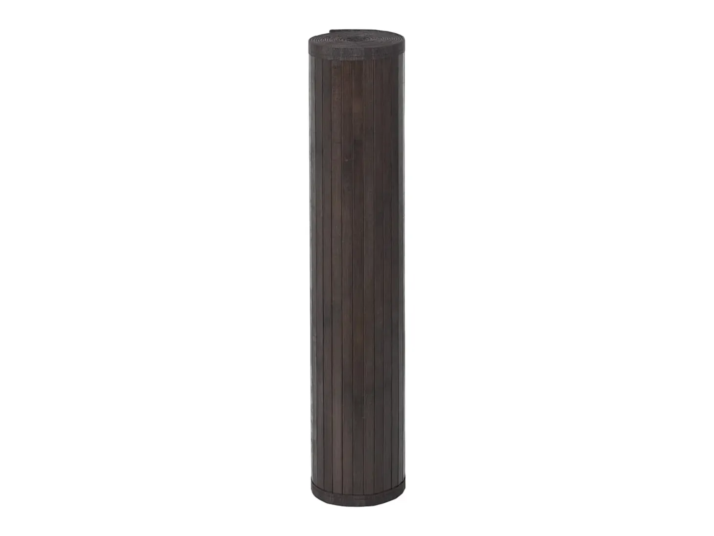 Alfombra rectangular marrón oscuro 100x200 cm bambú