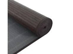 Alfombra rectangular marrón oscuro 100x200 cm bambú