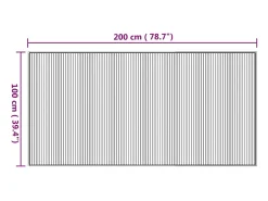Alfombra rectangular natural de bambú 100x200 cm