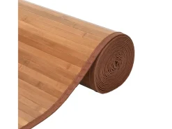 Alfombra rectangular natural de bambú 100x200 cm