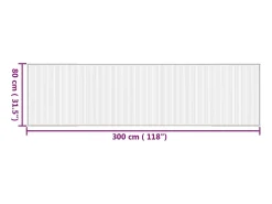 Alfombra rectangular natural de bambú 80x300 cm