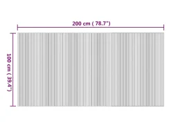 Alfombra rectangular natural de bambú 100x200 cm
