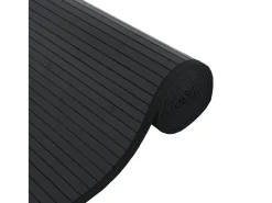 Alfombra rectangular negra de bambú 60x100 cm