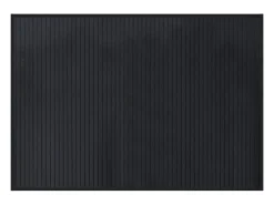 Alfombra rectangular negra de bambú 70x100 cm