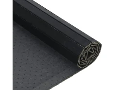 Alfombra rectangular negra 100x100 cm bambú