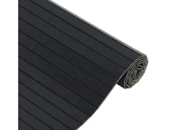 Alfombra rectangular negra 100x100 cm bambú