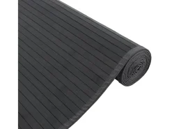 Alfombra rectangular negra de bambú 80x100 cm