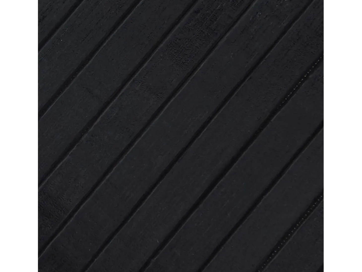 Alfombra rectangular negra de bambú 80x100 cm