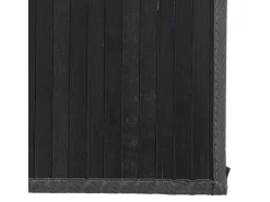 Alfombra rectangular negra de bambú 80x100 cm