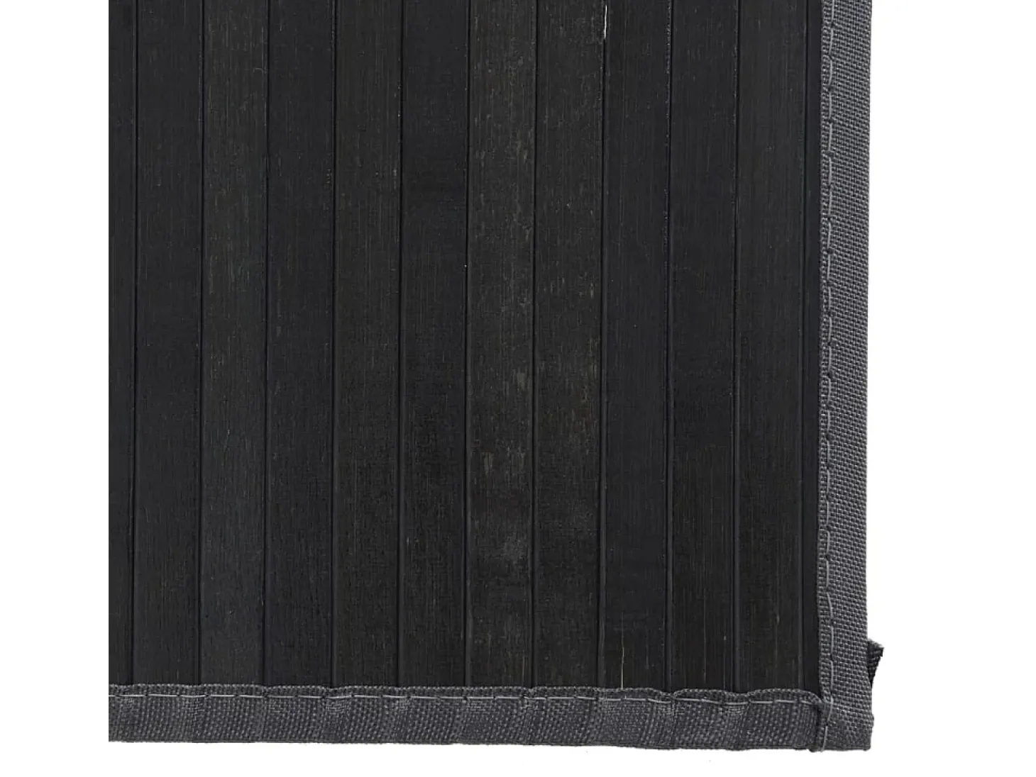 Alfombra rectangular negra de bambú 80x100 cm