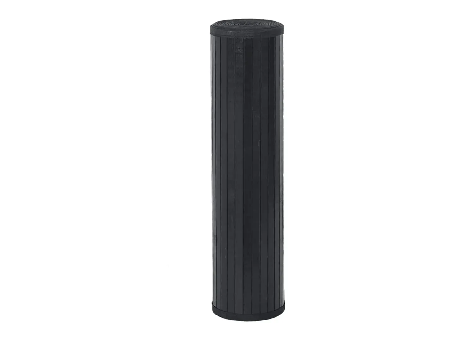 Alfombra rectangular negra de bambú 80x100 cm