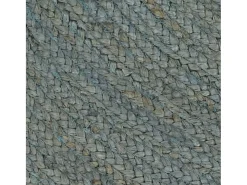 Alfombra redonda de yute hecha a mano de 90 cm color verde oliva
