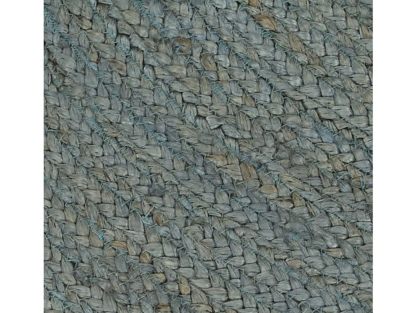 Alfombra redonda de yute hecha a mano de 90 cm color verde oliva