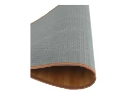 Alfombra redonda marrón de bambú de 60 cm