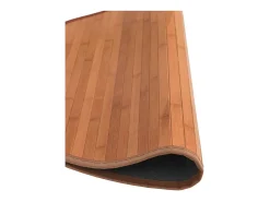 Alfombra redonda marrón de bambú de 60 cm