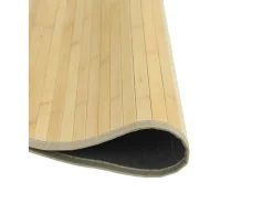 Alfombra redonda natural ligera de bambú de 100 cm