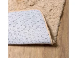Alfombra shaggy de pelo largo NAVARRA beige 120x170 cm poliéster