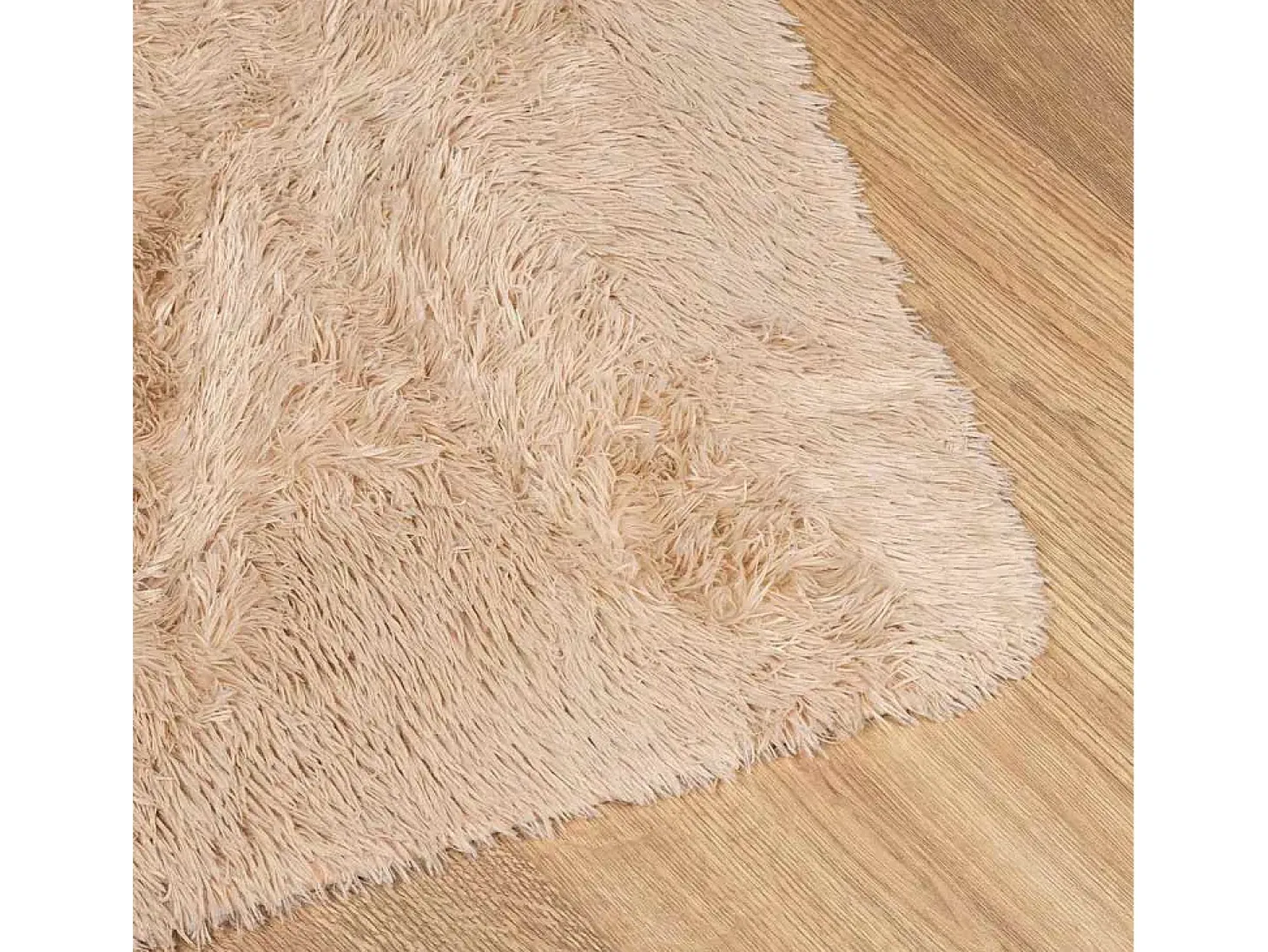 Alfombra shaggy de pelo largo NAVARRA beige 200x290 cm poliéster